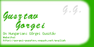 gusztav gorgei business card